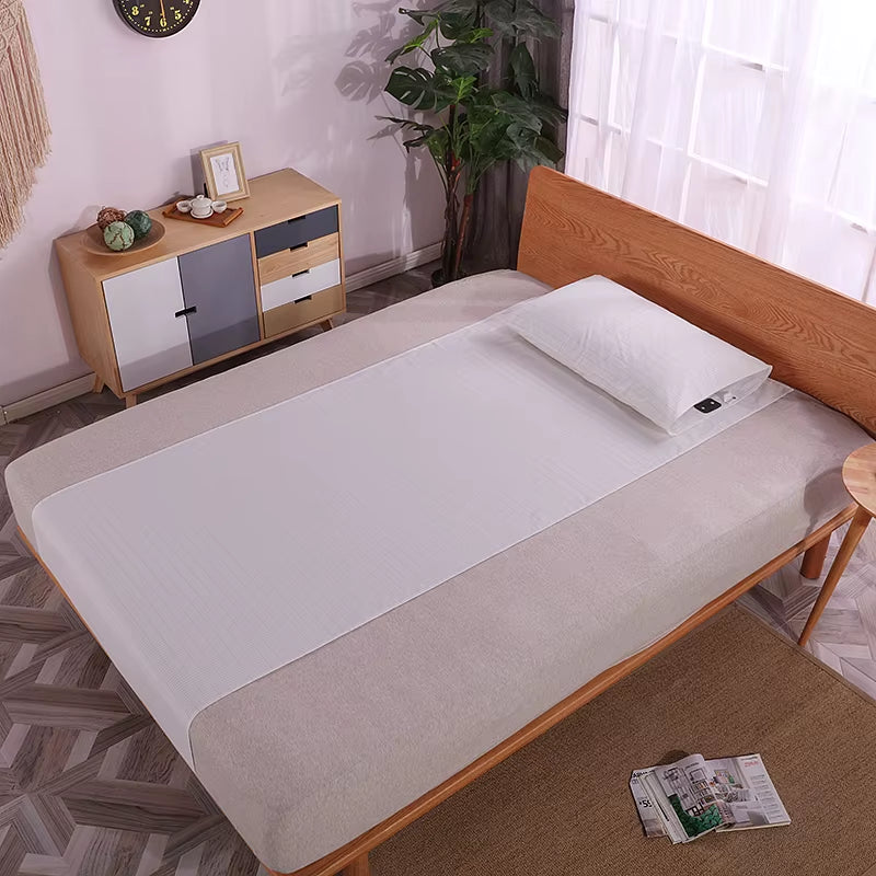 Good for Sleeping Grounded Half Bed Sheet 90*265Cm with Grounding Connection Cord - Silver Antimicrobial Conductive