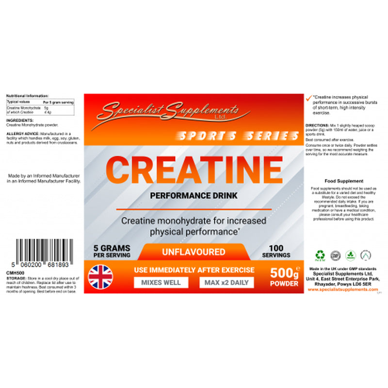 Specialist Supplements Creatine (CMH500) Powder