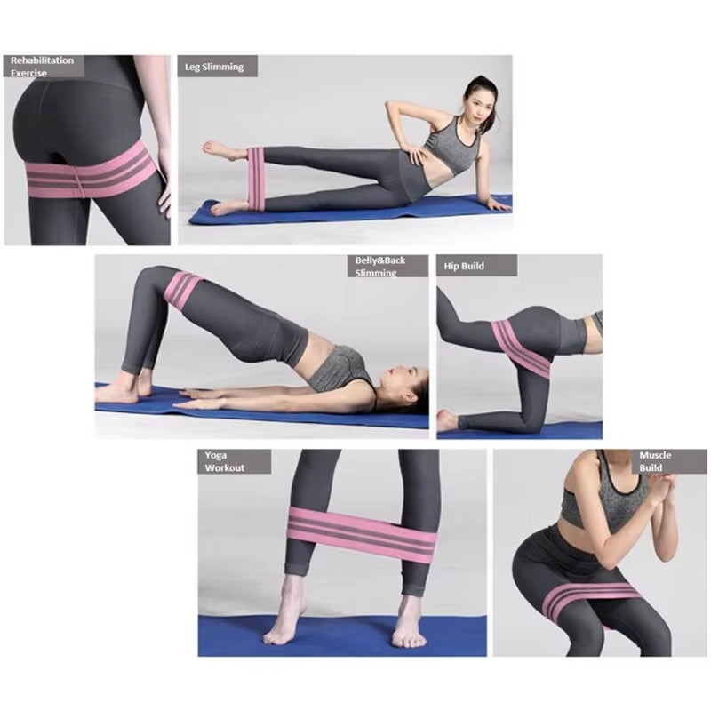 Fitness Resistance Band Buttocks Expansion Fitness Cloth Rubber Band Elastic Expander Suitable for Home Exercise Sport Equipment