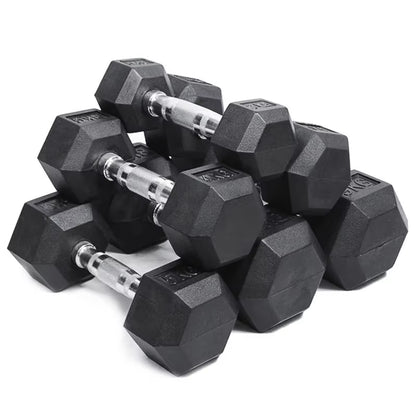 Hexagonal Fixed Dumbbells Men'S Fitness Equipment Home Ladies Rubber Dumbbells