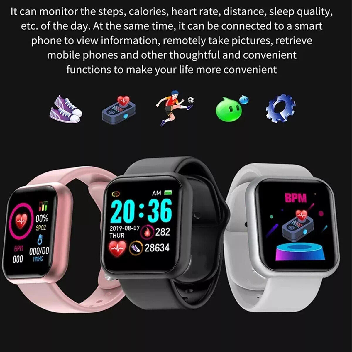 Smart Watch and Earbud Set (2 in 1), Heart Rate, Blood Pressure Monitoring, UK