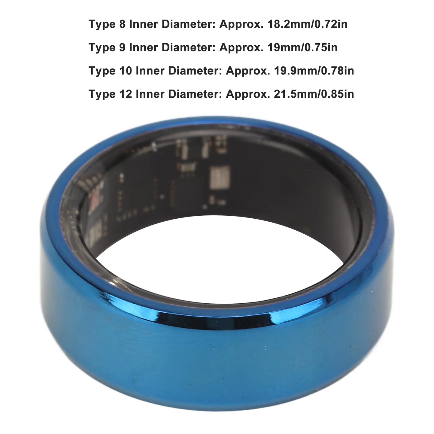 Smart Ring Health Tracker Ceramic Stainless Steel Sleep Monitoring Camera Control IP68 Waterproof Smart Ring with APP