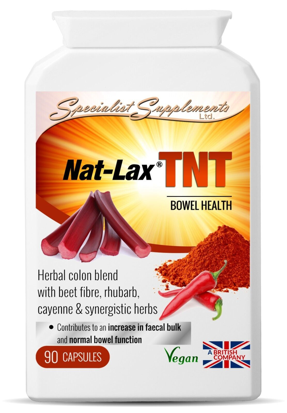 Nat-Lax TNT V10 X 90 Veg-Capsules; Strong Colon Cleanse; Specialist Supplements